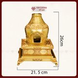  Tháp Cúng Khói Đồng Cao Cấp [Kim Cương Hỷ Lạc] Lư Xông Trầm Thờ Cúng Tháp Xông Khói Bằng Đồng 