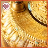  Kinh Luân Điện Phong Thủy Để Bàn - Bánh Xe Mani Mật Tông [Kim Cương Hỷ Lạc] Cẩn Đá Cao Cấp 