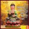  Tượng Quan Thế Âm Bồ Tát Bằng Gỗ Long Não Tự Nhiên [Kim Cương Hỷ Lạc] Tượng Quan Âm Vẽ Màu Lụa 
