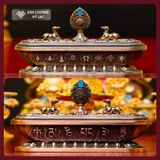  Lư Xông Hợp Kim Song Lộc, Lư Xông Trầm Cao Cấp [Kim Cương Hỷ Lạc] Lư Xông Khói Bát Cát Tường 