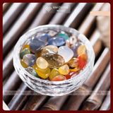  Bát Pha Lê 7 Màu, Chén Nước Cúng Dường [Kim Cương Hỷ Lạc] Pha Lê Cao Cấp 6x3,2 Cm 