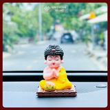  Tượng Phật Chú Tiểu Gõ Mõ Tụng [Kim Cương Hỷ Lạc] Trang Trí Taplo Ô Tô, Bàn Thờ, Bàn Làm Việc 