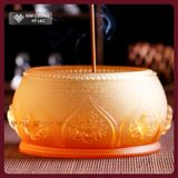  Lư Cắm Nhang Lưu Ly, Lư Cắm Hương Cao Cấp [Kim Cương Hỷ Lạc] Bát Nhang Lưu Ly, Lư Cắm Nhang Bàn Thờ 