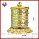  Kinh Luân Để Bàn Xoay Tay [Kim Cương Hỷ Lạc] Đồng 16Cm 