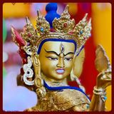  Tôn Tượng Phật Đảnh Tôn Thắng, Tượng Phật Đảnh [Kim Cương Hỷ Lạc] Đồng Mạ Vàng 47Cm 