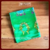  Khăn Khata Khăn Ban Phước Mật Tông Tây Tạng [Kim Cương Hỷ Lạc] Lụa Thêu Bát Cát Tường 250X48Cm 