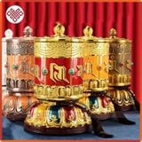  Kinh Luân Điện Có Nhạc Để Bàn Hợp Kim Cao Cấp [Kim Cương Hỷ Lạc] - 30Cm 