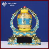  Kinh Luân Xoay Trang Trí Taplo Ô Tô [Kim Cương Hỷ Lạc] Mang Lại Bình An Và May Mắn, Mẫu Hợp Kim Năng Lượng Mặt Trời 