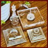  Tháp Xá Lợi Thủy Tinh Trong Suốt [Kim Cương Hỷ Lạc] Cao 12Cm 