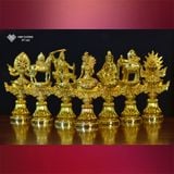  Thất Bảo Luân Vương, Bộ Thất Bảo Cúng Phật Mật Tông [Kim Cương Hỷ Lạc] Hợp Kim Vẽ Màu 17Cm 