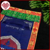  Rèm Cửa Trang Trí Bàn Thờ Mật Tông [Kim Cương Hỷ Lạc] Kalachakra Nền Xanh 