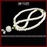  Chuỗi Niệm Phật 108 Hạt Bạch Ngọc Bồ Đề [Kim Cương Hỷ Lạc] Từ Hạt Bối Bạch Ngọc, May Mắn Bình An 