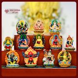  Tượng Phật Mật Tông, Tượng Bổn Tôn Vẽ Màu [Kim Cương Hỷ Lạc] Cỡ 14 Cm 