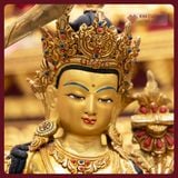  Tượng Bồ Tát Văn Thù Sư Lợi Nepal 34cm [Kim Cương Hỷ Lạc] - Tượng Phật Đồng Mạ Vàng Nepal - Hiếm Có 