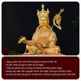  Tượng Phật Liên Hoa Sanh Mật Tông [Kim Cương Hỷ Lạc] Đồng Nepal 33 Cm 