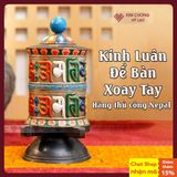 Kinh Luân Đồng Để Bàn Xoay Tay [Kim Cương Hỷ Lạc] Kinh Luân Chế Tác Thủ Công Nepal Hàng Hiếm Có 
