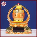  Kinh Luân Xoay Trang Trí Taplo Ô Tô [Kim Cương Hỷ Lạc] Mang Lại Bình An Và May Mắn, Mẫu Hợp Kim Năng Lượng Mặt Trời 