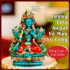  Tượng Tara Xanh Mật Tông - Tượng Tara Xanh Nepal [Kim Cương Hỷ Lạc] Tượng Tara Vẽ Màu Thủ Công 15cm 