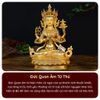  Tượng Phật Quan Âm Tứ Thủ Mật Tông [Kim Cương Hỷ Lạc] 33 Cm Nepal 
