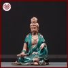  Tượng Quan Âm Tự Tại Mật Tông [Kim Cương Hỷ Lạc] Gốm Màu Xanh 