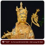  Tượng Phật Liên Hoa Sanh Mật Tông [Kim Cương Hỷ Lạc] Đồng Nepal 33 Cm 