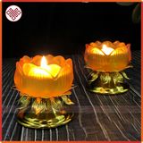  Chân Đèn [Kim Cương Hỷ Lạc] Lưu Ly Đế Hợp Kim 