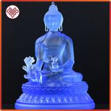  Tượng Phật Dược Sư Mật Tông [ Kim Cương Hỷ Lạc] Lưu Ly Xanh Dương 18cm 