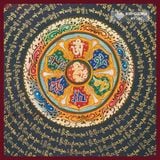  Tranh Mandala Vẽ Tay Nepal, Tranh Mandala 50x50cm [Kim Cương Hỷ Lạc] Tranh Phật Giáo Vẽ Tay Nepal 
