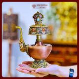  Bình Sái Tịnh Mật Tông [Kim Cương Hỷ Lạc] - Chất Liệu Đồng Vẽ Màu Kích Thước 23cm 