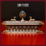  Lư Xông Hợp Kim Song Lộc, Lư Xông Trầm Cao Cấp [Kim Cương Hỷ Lạc] Lư Xông Khói Bát Cát Tường 