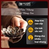  Đế Cắm Nhang Hoa Sen, Đế Đốt Trầm Hương [Kim Cương Hỷ Lạc] Hợp Kim Chất Lượng Cao, Dùng Cho Nhang Vòng, Nhang Tăm 