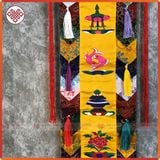  Phướn Bát Cát Tường Mật Tông [Kim Cương Hỷ Lạc] 150x25cm Gấm Lụa 