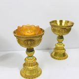  Chân Đèn Đồ Thờ Cúng Mật Tông [Kim Cương Hỷ Lạc] Đồng Mạ Vàng Cao Cấp 