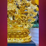  Tượng Phật Chuẩn Đề, Chuẩn Đề Phật Mẫu [Kim Cương Hỷ Lạc] Đồng Mạ Vàng - Cao 33cm 