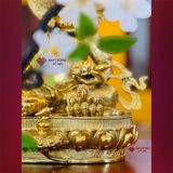  Tượng Phật Hoàng Thần Tài Dzambala [Kim Cương Hỷ Lạc] Tượng Đồng Cao Cấp Mạ Vàng 50cm 