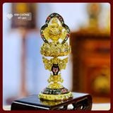  Set 8 Biểu Tượng Bát Cát Tường [Kim Cương Hỷ Lạc] Chất Liệu Hợp Kim Đồng 16Cm Màu Xanh Rêu 