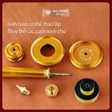  Kinh Luân Cầm Tay Om Mani Pad Me Hum [Kim Cương Hỷ Lạc] Hợp Kim Cao Cấp Lõi Chú Microflim 