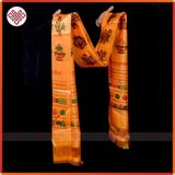  Khăn Khata Bát Cát Tường [Kim Cương Hỷ Lạc] Vẽ Màu 150X28Cm 