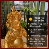  Tượng Phật Hoàng Thần Tài Dzambala - Tượng Phật Mật Tông Mini [Kim Cương Hỷ Lạc] Hợp Kim 8Cm - 14Cm 