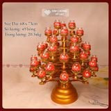  Tháp Chân Đèn Nến Bơ - Tháp Đèn Trang Trí Ban Thờ [Kim Cương Hỷ Lạc] Chân Đèn Hợp Kim Cao Cấp 