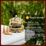  Lư Đốt Trầm Hương, Lư Xông Trầm Thờ Cúng [Kim Cương Hỷ Lạc] Hợp Kim Có Đôn, Đế 