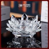  Đế Nến, Chân Đèn Hoa Sen Pha Lê Cao Cấp [Kim Cương Hỷ Lạc] Để Nến Bơ 4h, 8h, Nến Tealight 