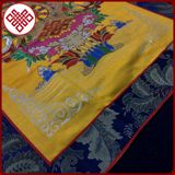  Rèm Cửa Trang Trí Bàn Thờ Mật Tông [Kim Cương Hỷ Lạc] Bát Cát Tường - Kalachakra Nền Vàng 