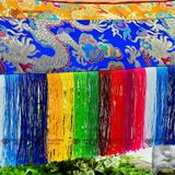  Khăn Trải Ban Thờ, Khăn Trải Bàn[Kim Cương Hỷ Lạc] Chày Kim Cương Vải Gấm Thêu Đôi Kim Tuyến 1mx1m 