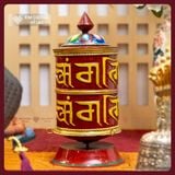  Kinh Luân Đồng Để Bàn Xoay Tay [Kim Cương Hỷ Lạc] Kinh Luân Chế Tác Thủ Công Nepal Hàng Hiếm Có 