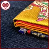  Rèm Cửa Trang Trí Bàn Thờ Mật Tông [Kim Cương Hỷ Lạc] Bát Cát Tường - Kalachakra Nền Vàng 