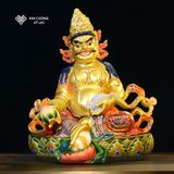  Tượng Hoàng Thần Tài Dzambala Mật Tông [Kim Cương Hỷ Lạc] Đồng Vẽ Màu 