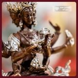  Tượng Phật Mật Tông Đồng - Tượng Phật Đồng Mini [Kim Cương Hỷ Lạc] Tượng Phật Decor Mini Tượng Nepal 