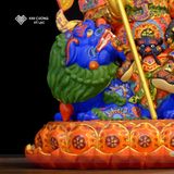  Tượng Tài Bảo Thiên Vương Mật Tông [Kim Cương Hỷ Lạc] Đồng Vẽ Màu 