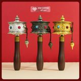  Kinh Luân Xoay Tay, Kinh Luân Cầm Tay [Kim Cương Hỷ Lạc] Kinh Luân Chất Lượng Cao 17Cm 